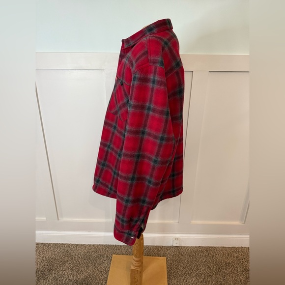 The American Outdoorsman Flannel Sherpa Lined Jacket Red Men’s XL chore coat - Picture 6 of 13